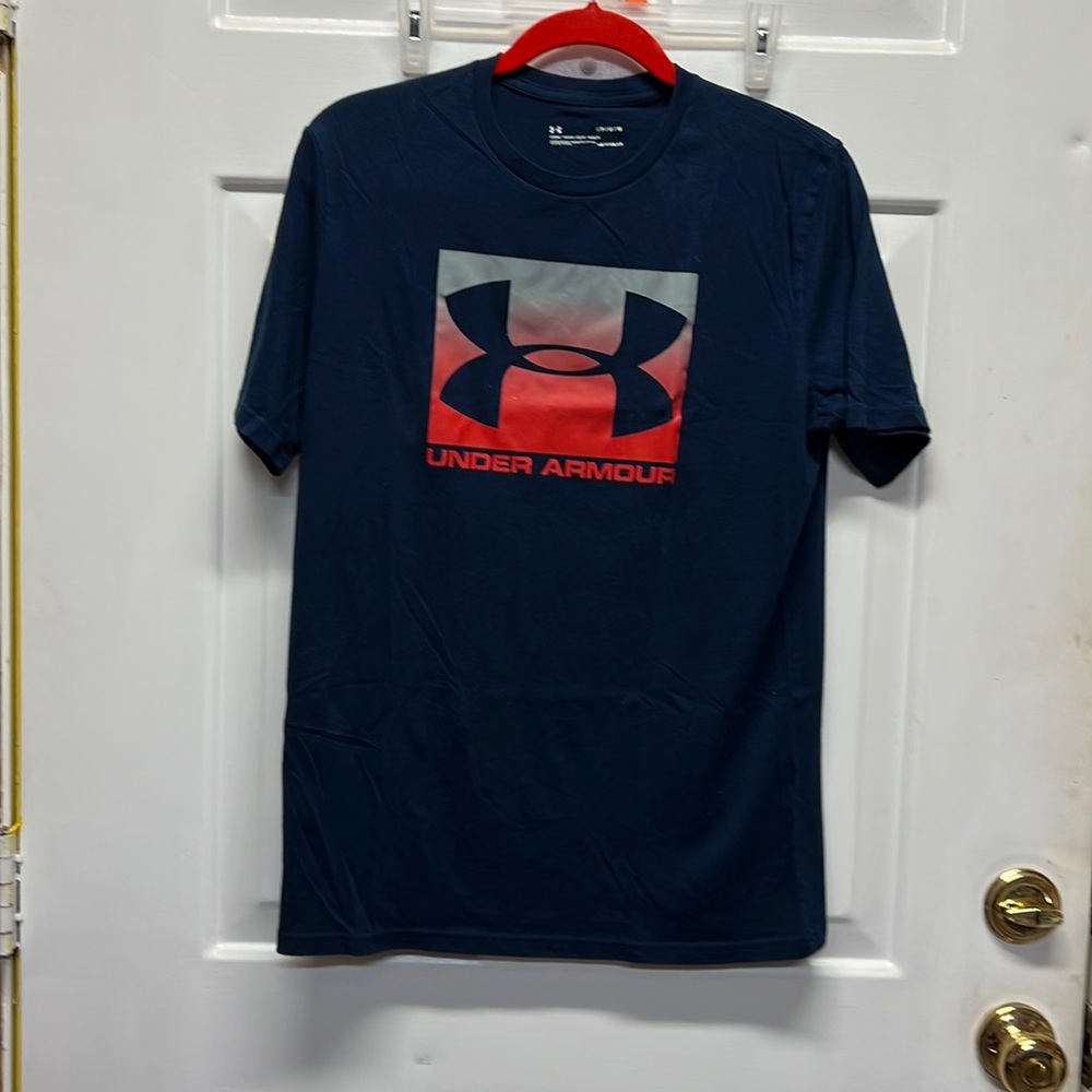 Under Armour Loose Heatgear Men's Short Sleeve Shirt Navy M